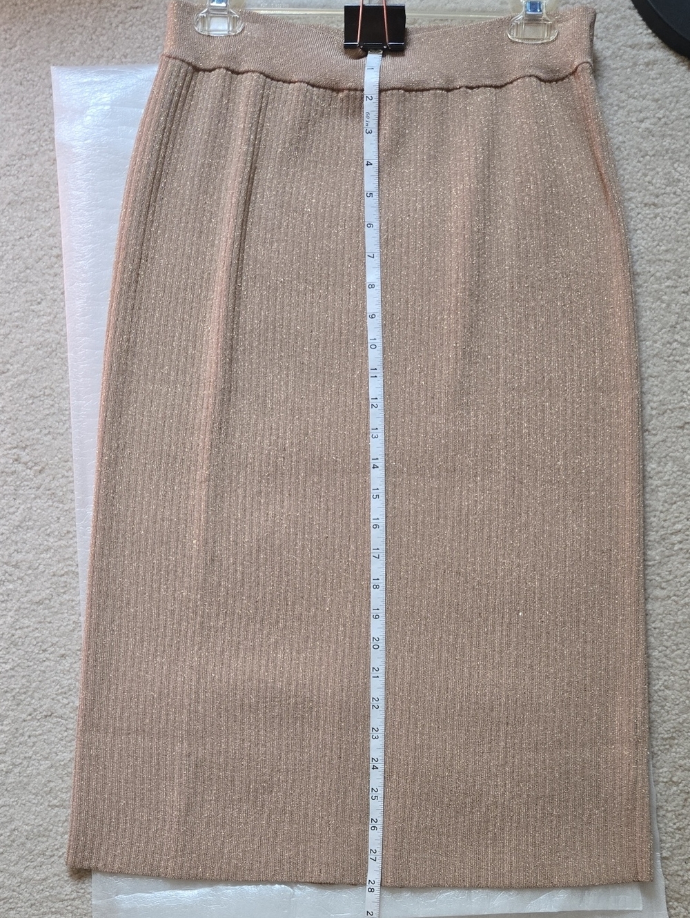 Talbots Shimmering Tan Pencil Skirt With Sparkle